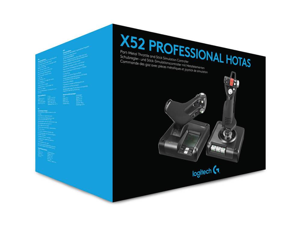 Logitech X52 Professional H.O.T.A.S. Black Throttle and Stick